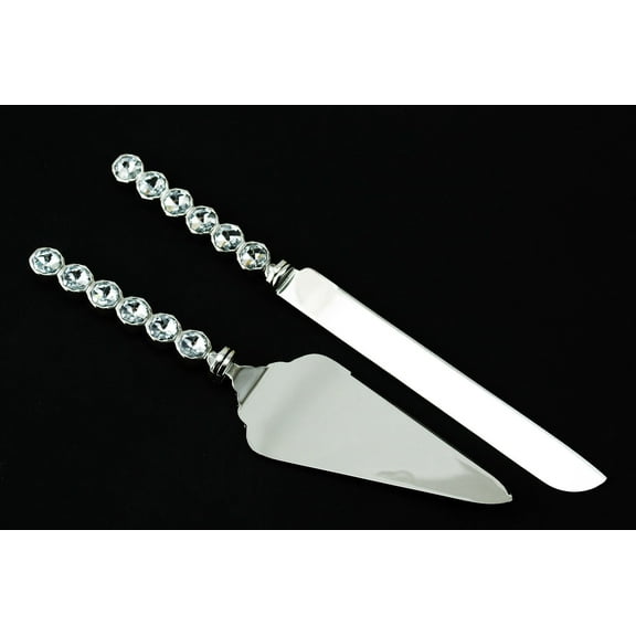 Silver Wedding Knife and Wedding Cake Server Set Personalized Engraved