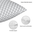 thumbnail image 5 of YFYANG Square Decorative Throw Pillow Case (Without Pillow Insert), Grey Check Stripe Bedroom Sofa Car Cushion Cover, 20"x20", 5 of 9