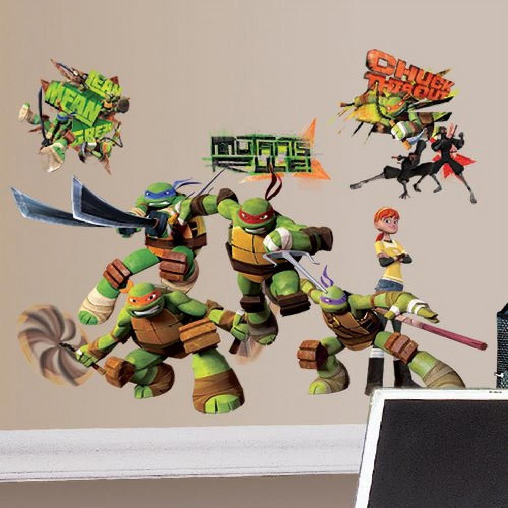 Wall Stickers TMNT custom colour Ninja Turtle vinyl decal decor Nursery kids 