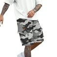 thumbnail image 5 of ZQUUVOU Men's Camo Twill Cargo Shorts Relaxed Fit Multi-Pocket Outdoor Drawstring Elastic Waist Comfortable Shorts Cargo Pant E-Camouflage, 5 of 9