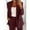 Coffee, variant on Vivianyo HD Ladies' Formal Suit, Business Set Women Solid Long Sleeve Tops Cardigan Coat Pockets Long Pants Suit