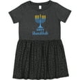 thumbnail image 3 of Inktastic Happy Hanukkah with Blue Menorah Girls Toddler Dress, 3 of 5