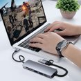 thumbnail image 4 of mmirethe Powered USB Hub Multi-Port USB Hub USB-C Docking Station Dual Monitor Adapter Compatible for MacBook and Windows, 4 of 7