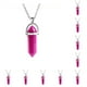 thumbnail image 2 of Sonducket Abalorio de columna hexagonal para mujer y hombre, colgantes colgantes de aniversario, abalorios de cristal coloridos, de Rosa roja 10piezas, 2 of 6