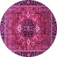 thumbnail image 1 of Ahgly Company Indoor Round Persian Pink Traditional Area Rugs, 5' Round, 1 of 4