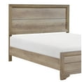 Contemporary Twin Bed Frame with Natural Wood Finish, Melamine Board