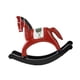 thumbnail image 3 of Estatua de caballo mecedor, figura decorativa, coleccionable, versátil, de madera. rojo, 3 of 9