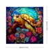 thumbnail image 2 of Kit de pintura por números sobre lienzo, arte al óleo artesanal, imagen de tortuga, decoración de pared del hogar, 40 X 40cm, 2 of 9