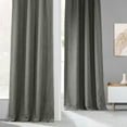 thumbnail image 5 of HPD Half Price Drapes Blazer Grey Faux Linen Room Darkening Curtains for Bedroom & Living Room Curtains (1 Panel), Door & Window Curtains 108 inches long, Rod Pocket curtains & drapes, 50W X 108L, 5 of 13