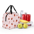 thumbnail image 4 of Yiaed Strawberry Print Insulated Lunch Bag Reusable Cute Tote Lunch Box, Leakproof Cooler Lunch Bags for Work Office Travel School Picnic, 4 of 5