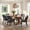 Black, variant on VKNOW Faux Leather 20.7" W Upholstered Dining Chairs Set of 2, Thick Foam Cushion Kitchen & Dining Room Chairs with Solid Wood Legs, Beige