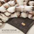 thumbnail image 5 of EVERGRACE Ultra Soft Luxury Fluffy Faux Rabbit Fur Throw Blanket, Thick Warm Bubble Throw for Bed, Cozy Plush Reversible Blankets for Couch, Chair, Sofa, Beige & Gray, 50x60 Inches, 870 GSM, 5 of 8