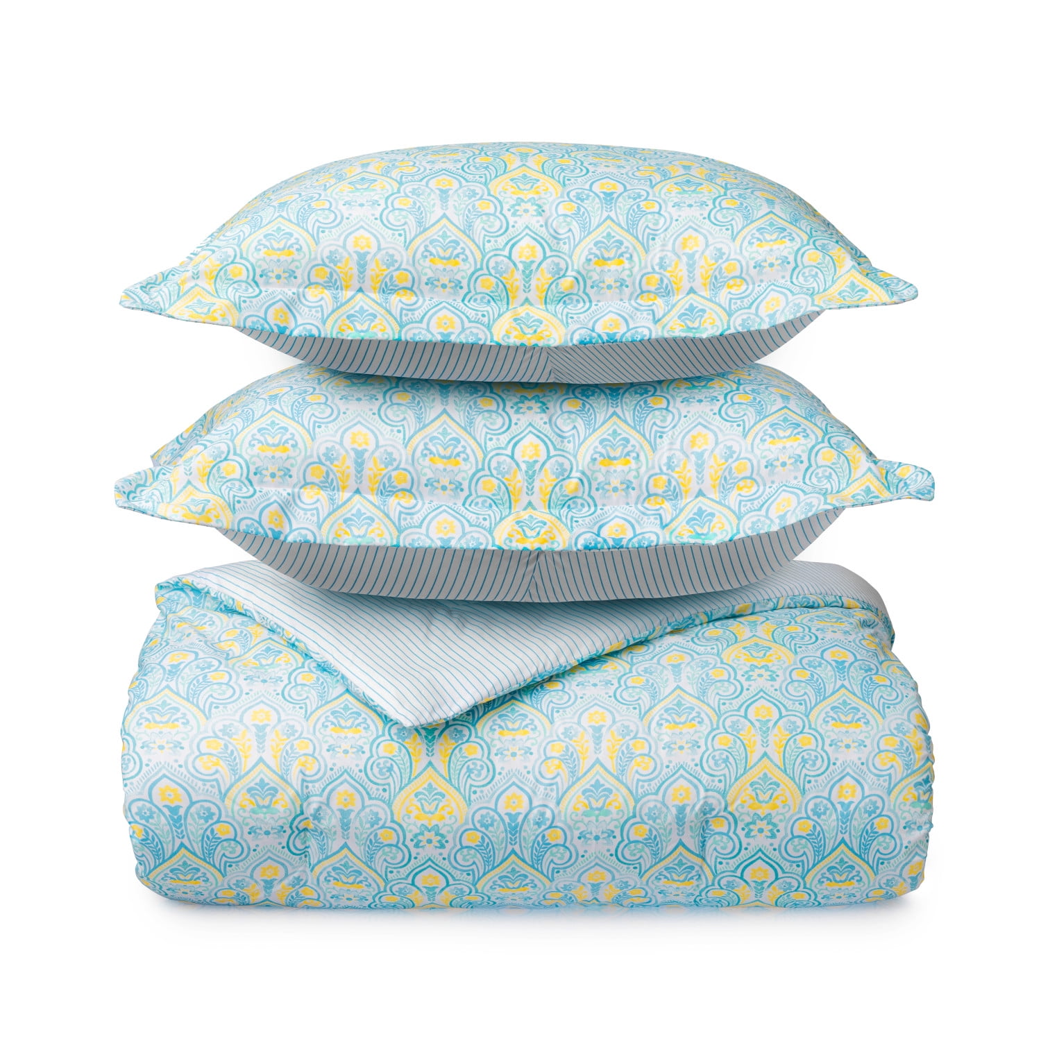 Martha Stewart Everyday 3 Piece Comforter Set - King, Anna Paisley