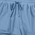 thumbnail image 4 of Tween Girl Comfy Shorts on Clearance Girls Flowy Shorts 2 in 1 Preppy Shorts Drawstring Elastic Waisted Cheer Athletic Gym Casual Short Pants New Blue 12 Years, 4 of 8