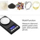 thumbnail image 5 of Báscula digital prémium, báscula de laboratorio multifuncional para joyería de 50 g/0,001 g, portátil con tara y apagado automático, pantalla LCD retroiluminada, pesas de calibración, cubierta, 5 of 8