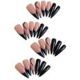 thumbnail image 2 of Yoyauz Coffin Pressed Nails Fake French Nails Full Coverage Acrylic Fake Nails for Ladies & Girls 24PCS, 2 of 5