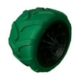 thumbnail image 2 of S SERENABLE Roue de Remplacement Chariot Portable Roue PU pour Jardin Extérieur Pliable Camping Noir Vert, 2 of 9
