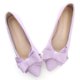 thumbnail image 3 of Zapatillas de ballet SAILING LU Bow-Knot para mujer, de gamuza, color morado claro, 3 of 7