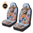 thumbnail image 3 of Uorisanigo 2PCS Car Seat Covers for Front Seats WashableHighland Cow Ethnic Flower Automotive Vehicle Seat Covers for Cars Interior, Universal Fit for Cars, Sedans, Trucks, SUVs, 3 of 7