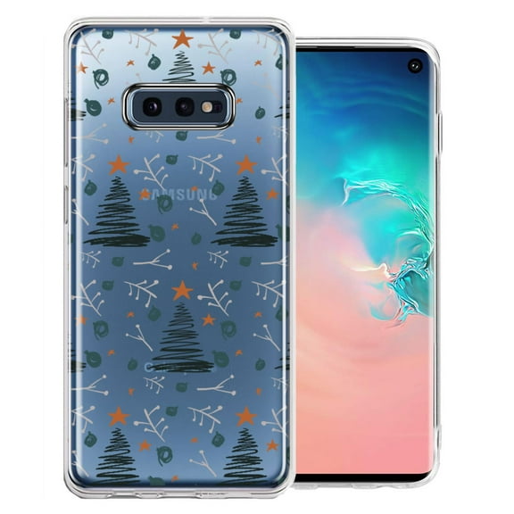 MUNDAZE For Samsung Galaxy S10e Holiday Christmas Trees Design Double Layer Phone Case Cover