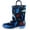Navy Shark, variant on Kushyshoo Kids Light up Rain Boot Aurora Gradient Glitter Toddler Boys Shoes Size 7