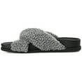 thumbnail image 3 of Brinley Co. Womens Crisscross Faux Fur Slipper, 3 of 7