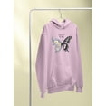 thumbnail image 3 of Free To Fly Butterfly Daisy Hoodie Women -Image by Shutterstock, Female 3X-Large, 3 of 4