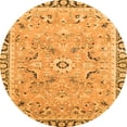 thumbnail image 1 of Ahgly Company Indoor Round Oriental Orange Modern Area Rugs, 5' Round, 1 of 4