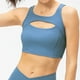 thumbnail image 4 of Sujetador deportivo push up para mujer, sexy, con copas extraíbles, para entrenamiento, fitness, yoga, color azul, 4 of 7