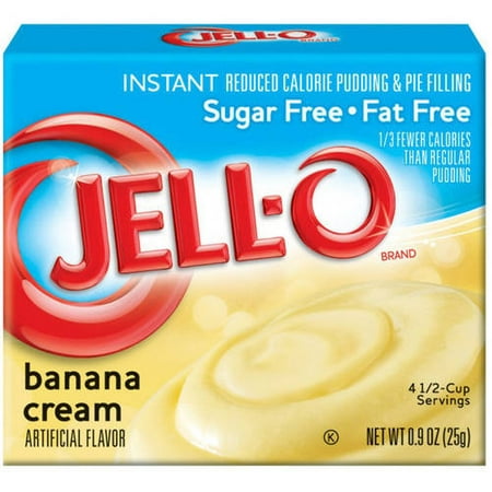 Jell-O Sugar Free Banana Cream Pudding, 0.9 OZ (Pack of