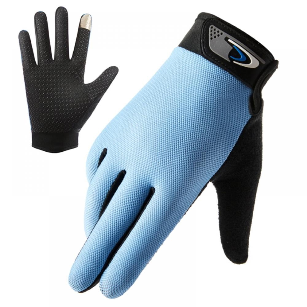 Cycling Fishing Gloves,UV Protection Full Finger Touch Screen Cooling Gloves UPF50 Sun Gloves,Non-Slip Gym Gloves for Kayaking,Paddling,Fitness,Workout,Driving,Golf Men&Women 