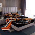 thumbnail image 1 of Erosebridal Ensemble de Draps de Soccer Rugby Full pour Garçons, Noir 4 Pcs, Super Confortable, Pittsburgh, 1 of 6