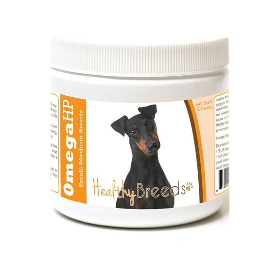 Healthy Breeds Manchester Terrier Omega HP Fatty Acid Skin and Coat Support Soft Chews
