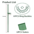 thumbnail image 3 of 12PCS Plant Stake Green Adjustable Garden Single Stem Plant Support Stake, 3 of 10