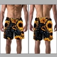 thumbnail image 3 of luoweisi Men's Beach Shorts Quick Dry Swim Trunks with Mesh Lining Sunflower Unicorn XL, 3 of 5