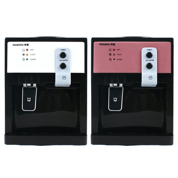 Compact Water Dispenser, 550W Heating and 75W Cooling, One-Key Start, Suitable for 3.5L-18.9L Bottles, Rose Gold & White Design