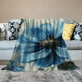 thumbnail image 2 of Autua Blue Flower Butterfly Throw Blanket for All Seasons 50x60in, 2 of 6
