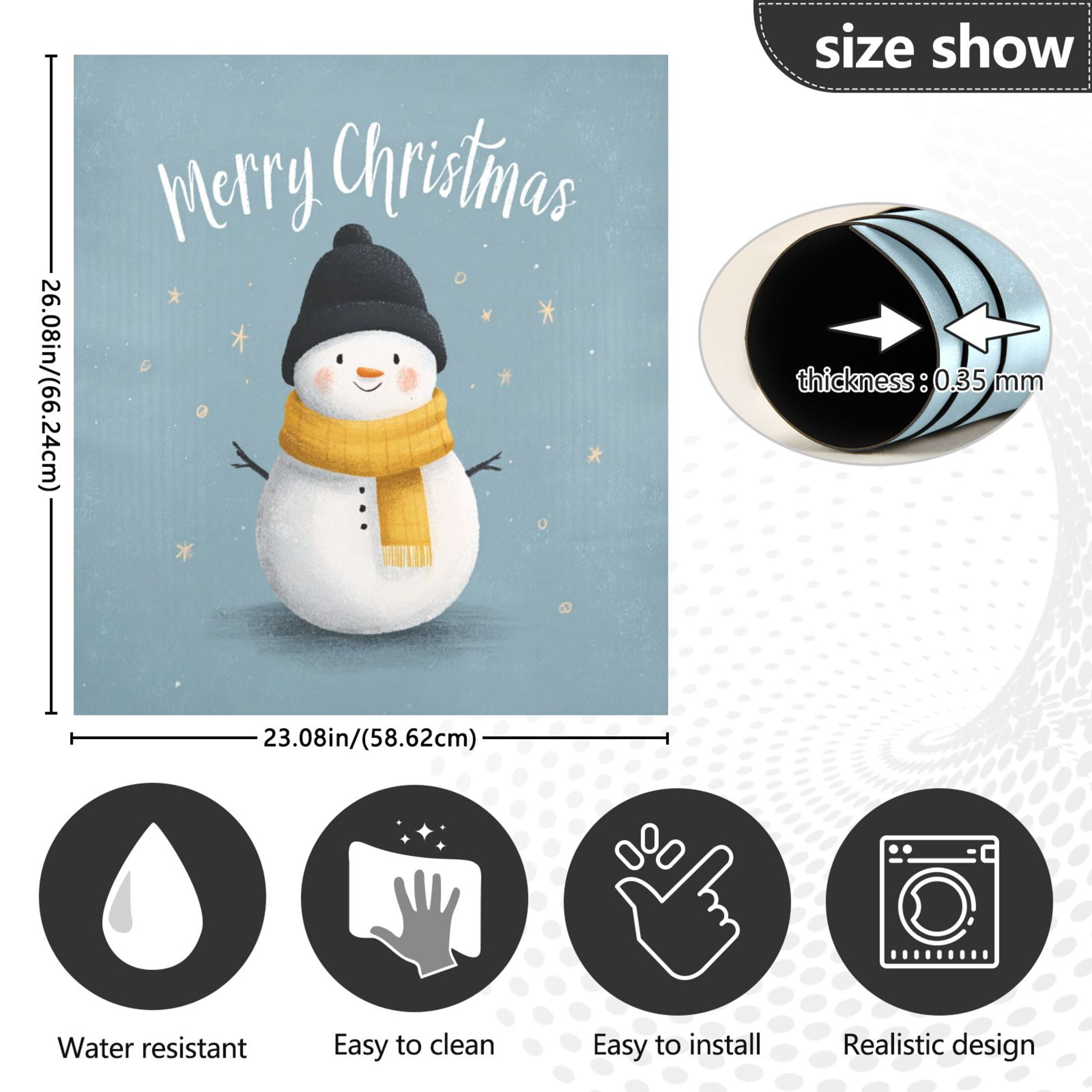 Dishwasher Sticker Magnetic Dishwasher Sticker Magnetic Decorative Sticker Refrigerator Sticker Dishwasher Decorative Stickers Cartoon Christmas Snowman