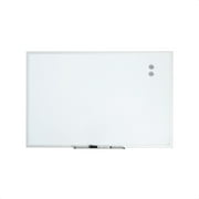 U Brands 35 x 23 in. Magnetic Dry Erase Whiteboard with Silver Metal Frame, Includes 2 Magnets, Marker, and Tray