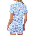 thumbnail image 6 of Women's Y2k Monkey Print Pajamas Preppy 2 Piece Button Front Sleep Pjs Shirts and Boxer Shorts Outfit Lounge Sets, 6 of 10