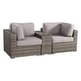 thumbnail image 3 of Living Source International 3 Piece Wicker / Rattan Seating Group in Gray/Taupe, 3 of 5