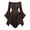 Brown, variant on Krdevn Girls Off Shoulder Ruffle Sleeve Dress Solid Color High Waist Asymmetrical Hem Casual Summer Party Dress,3-4 Years