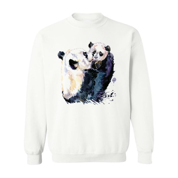Cute Panda And Baby Panda . Sweatshirt Men -Image by Shutterstock, Male 3X-Large