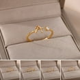 thumbnail image 3 of Kkkded Finger Ring Adjustable Electroplated Alphabet 26 - Letter Geometric Finger Ring - for Women, 3 of 7