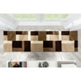 thumbnail image 5 of Shag Cubes Modern 8x10 (7'10" x 9'10") Area Rug Brown Plush Geometric Blocks & SquaresEasy Care Thick Soft Living Room, 5 of 7