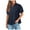 Blue, variant on GEWSEY Womens Puff Sleeve Button Down Shirts Cotton Pleated Loose Fit Tops Summer Dressy Casual Blouses Light Blue, S