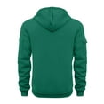 thumbnail image 4 of Men's Solid Color Half-Zip Hoodie, Oversized Plus Size Casual Pullover Fleece Sweatshirt for Fall Winter,Army Green,L, 4 of 4