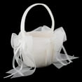 thumbnail image 2 of Canasta De Flores De Beige Con Cintas De Grandes 21x22 Cm, 2 of 9