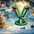 thumbnail image 1 of Adornos navideños, adornos navideños, regalos navideños, árbol de Navidad acrílico 2D, colgante de 26 letras, regalo decorativo, colgantes para fiestas navideñas familiares., 1 of 5