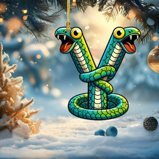 Adornos navideños, adornos navideños, regalos navideños, árbol de Navidad acrílico 2D, colgante de 26 letras, regalo decorativo, colgantes para fiestas navideñas familiares.